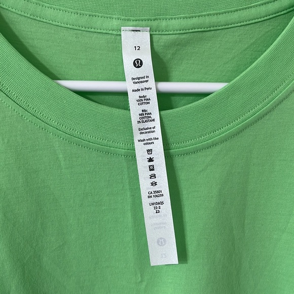 NWT Lululemon All Yours Tank Top Scream Green Light Size 12 - Picture 7 of 9